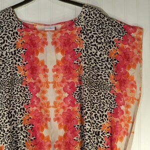 Jaclyn Smith, Tie-dye/Floral Top, 3X